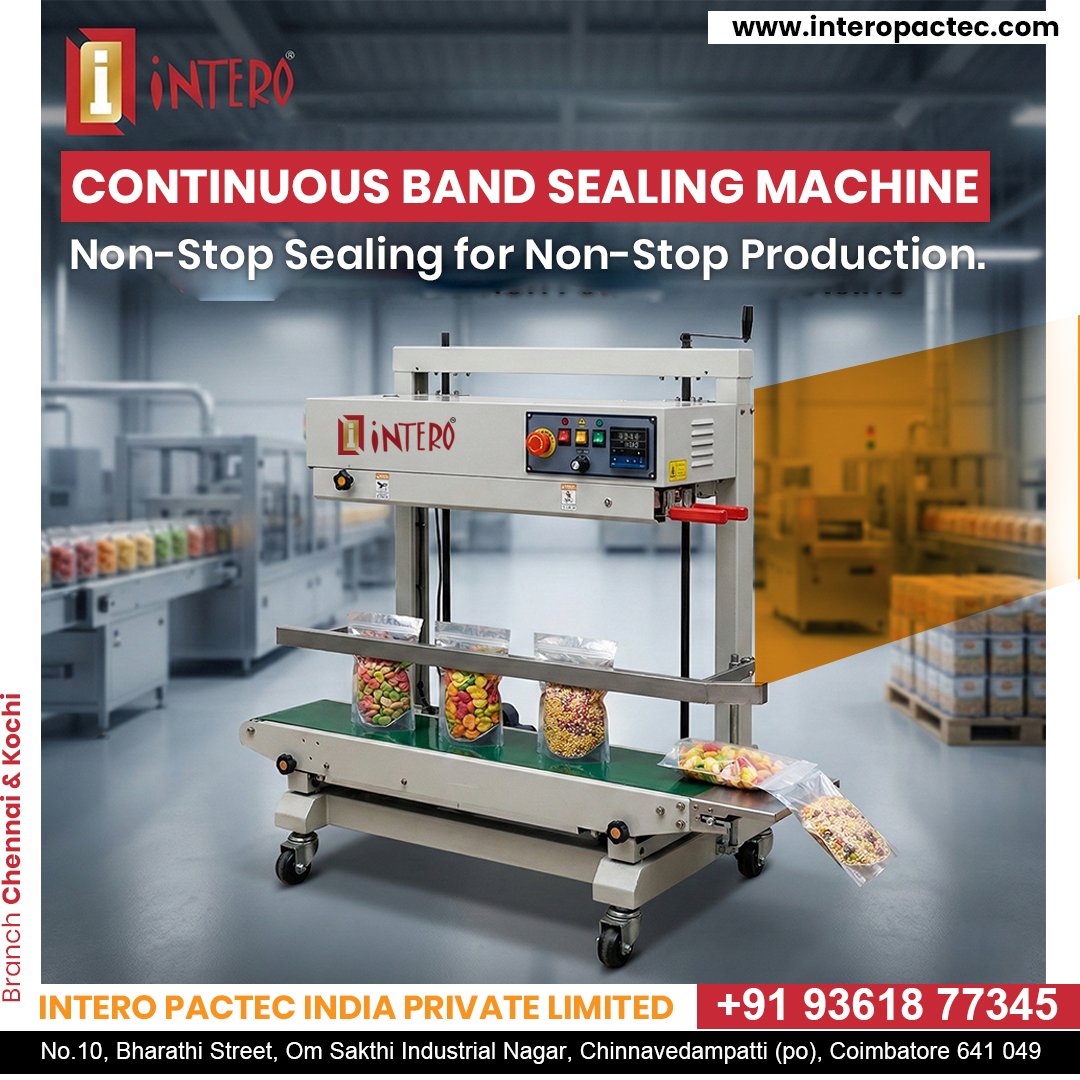 Continuous Band Sealing Machine for Industrial Packaging